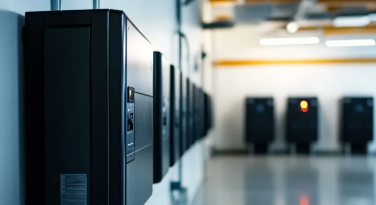 Uninterruptible Power Supply (UPS) backup system providing reliable power protection.