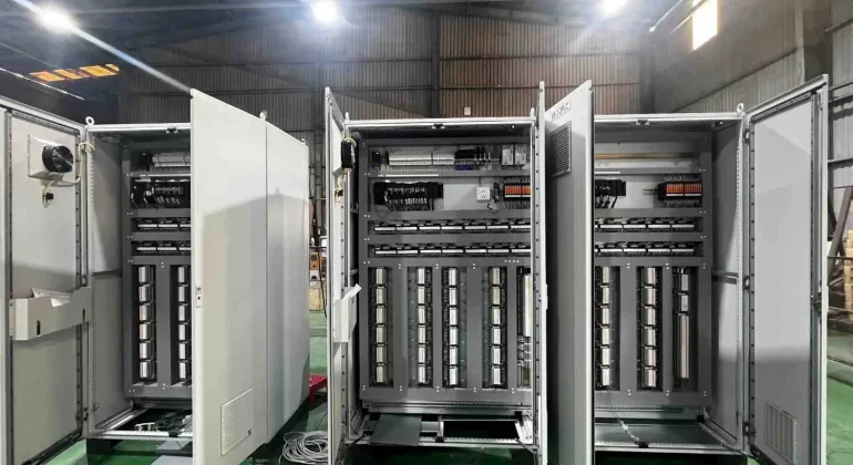 PLC automation panel installed on site