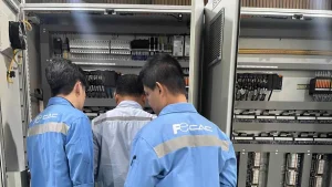 PLC and SCADA based automation system operating a cement plant in the Philippines.