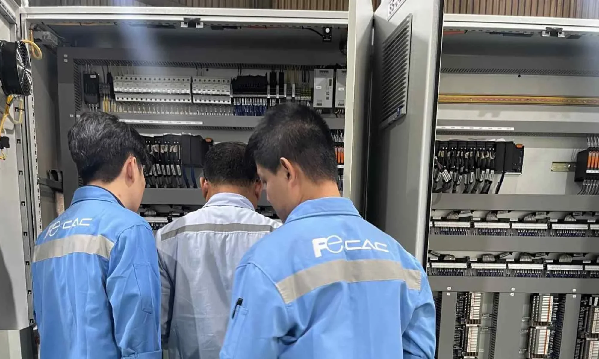 PLC and SCADA based automation system operating a cement plant in the Philippines.