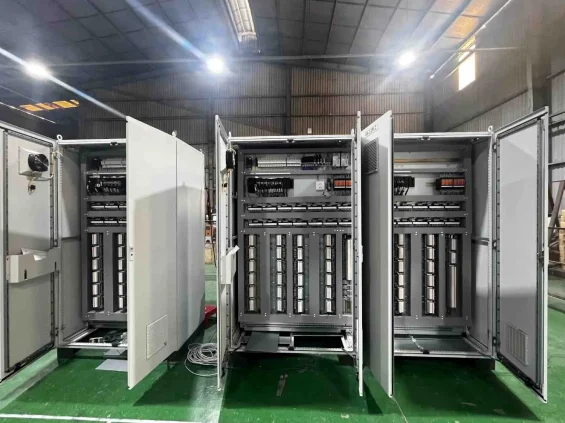 PLC automation panel installed on site